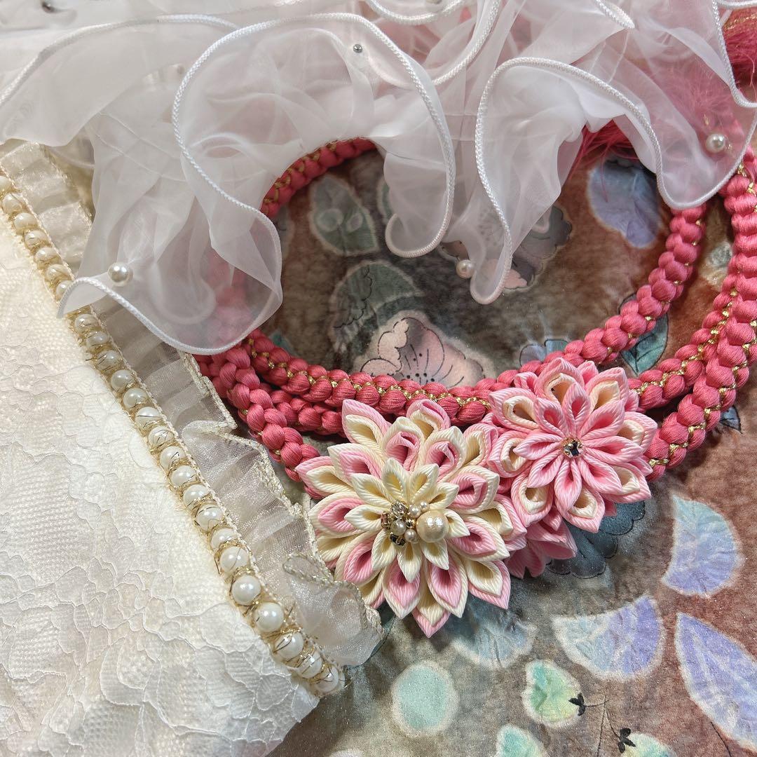 振袖　フルセット　辻が花　正絹　絞り　作家物　華やか　成人式　ピンク