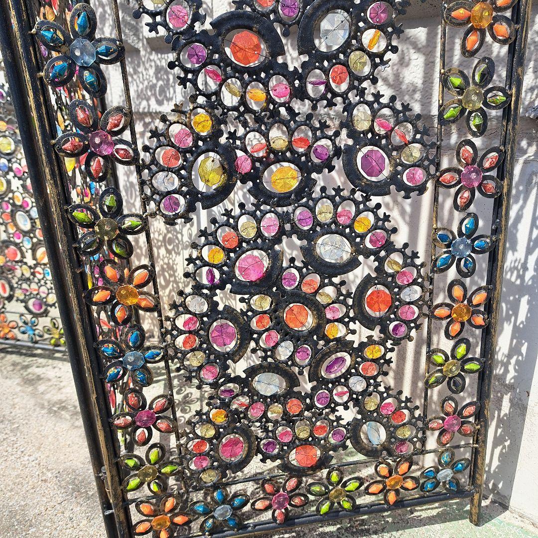 ♡アイアン　ビーズフラワー３連パーティション♡