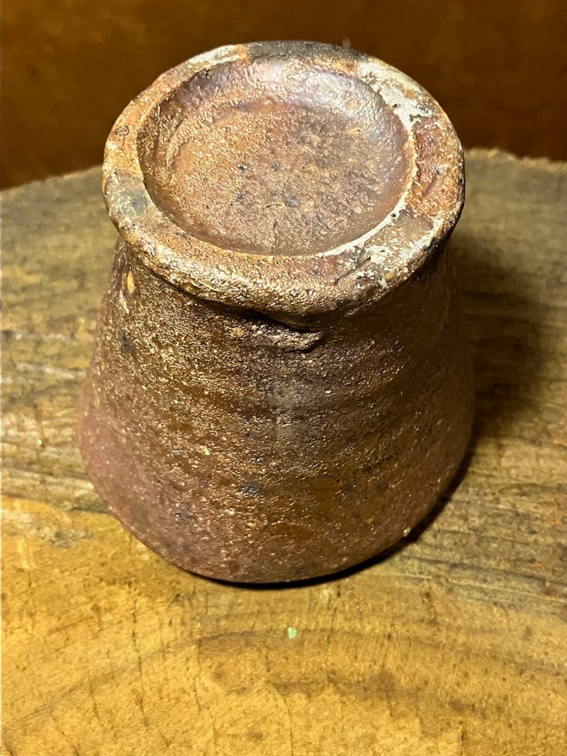 穴窯　焼き締め　フリーカップ　作家一点もの