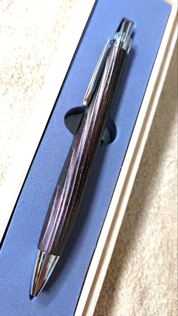 金杢犀　屋久杉　浮造り国産漆　山葡萄　ボールペン　専用木箱付き