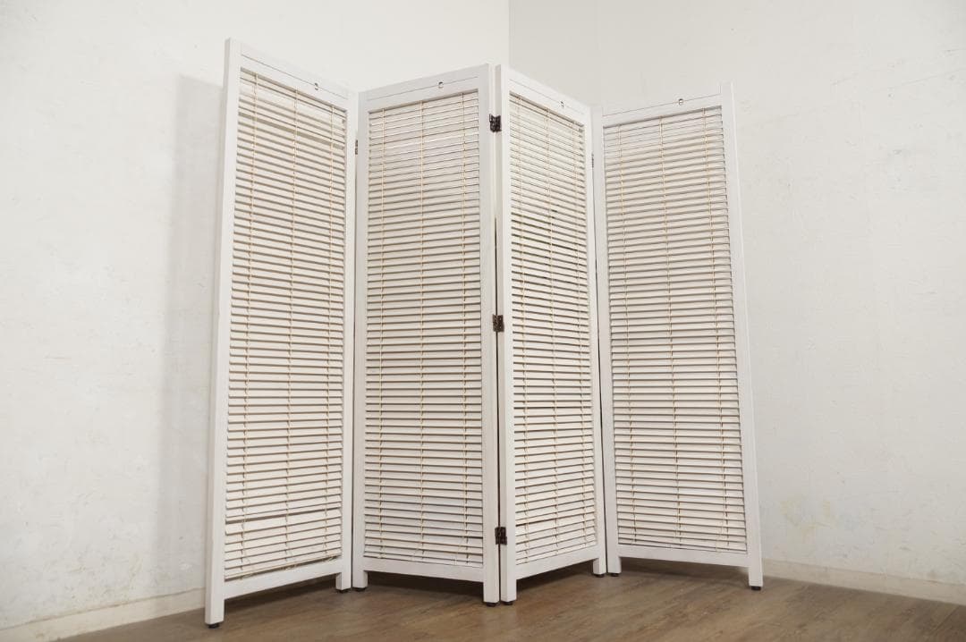 ルーバースクリーン　4連　パーティション　衝立　間仕切り