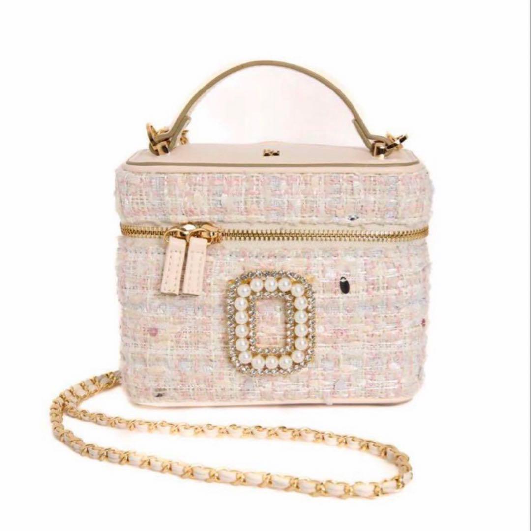 Herlipto Tweed Crystal Vanity Bag 新品