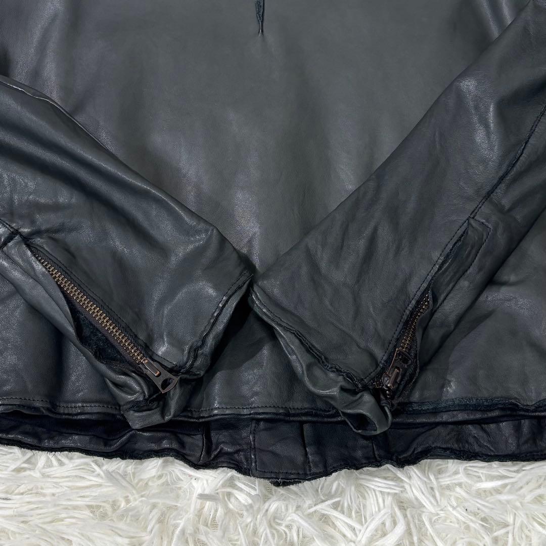Sisii シシ ライダース ウォッシャブル レザージャケット ブラック S