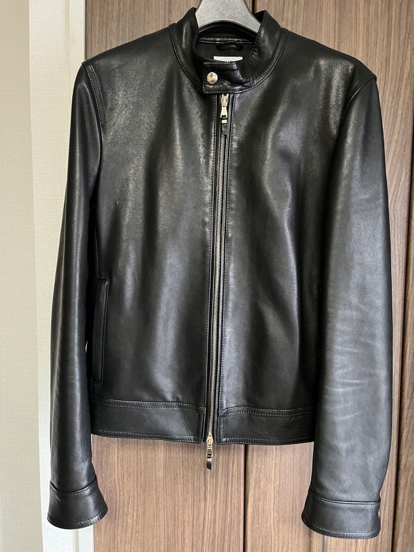 Emmeti エンメティ JURI ライダース ブラック 46 ゴールドジップ