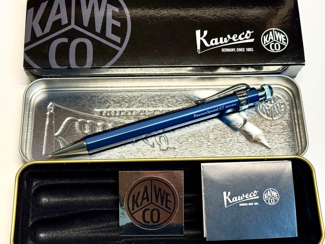 【極美品】カヴェコスペシャル ブルー 青 0.7mm シャーペン クリップ付き