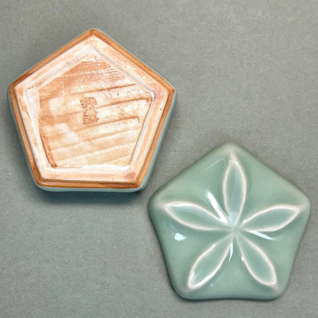 香合　4個セット　『押小路　青磁　呉須　祥瑞　交趾』　茶道具　茶道　共箱　工芸品