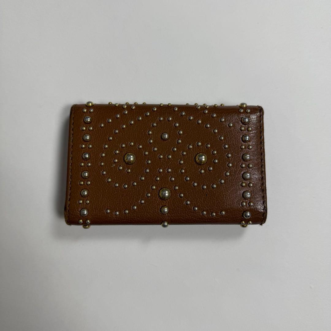 小物 MIUMIU studs leather key case