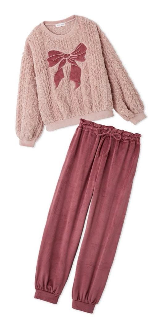 ［新品・未使用］SNIDEL  リボンフリースセットアップ　ピンク