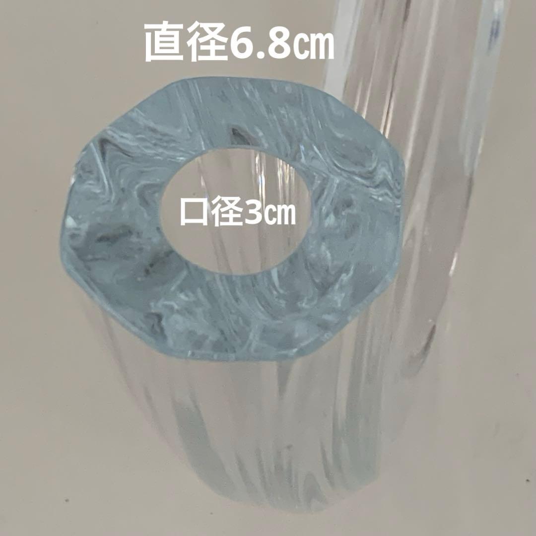 クリスタルガラス U字型 花器① 変形花器　生け花　池坊　草月　花瓶　オブジェ