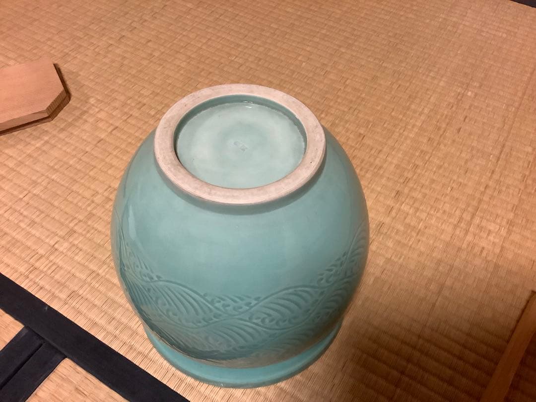 茶道具セット 青緑色 陶器製