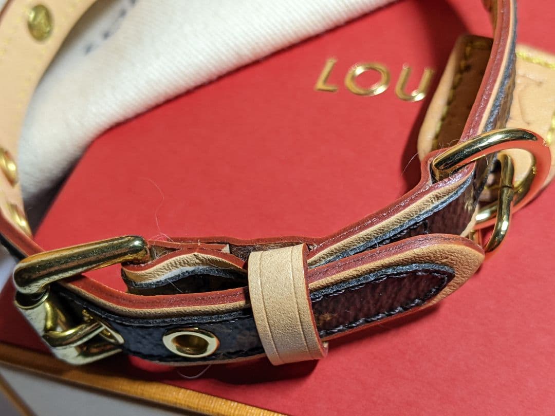 美品 LOUIS VUITTON ルイヴィトン モノグラム ドッグカラー 首輪