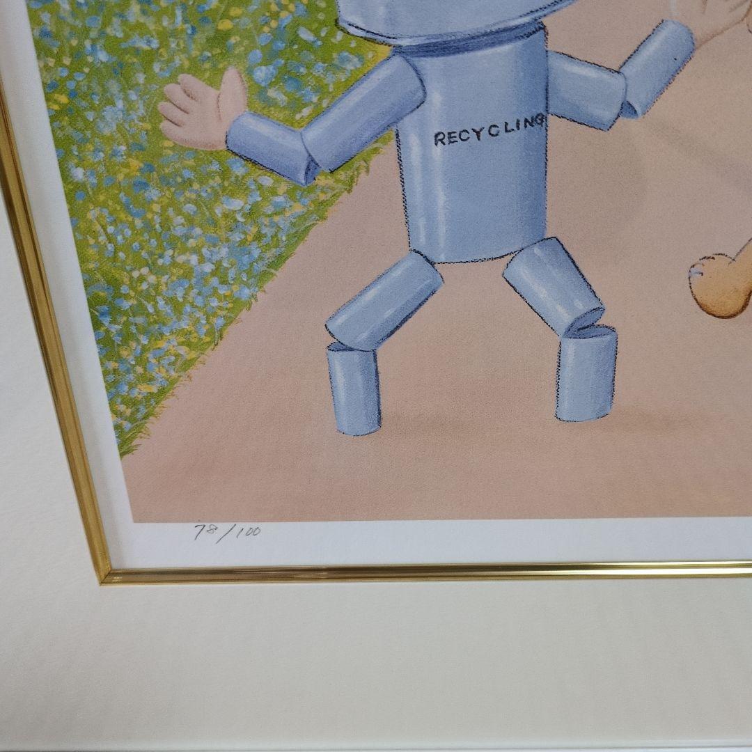 アンパンマンと空き缶マン 版画78/100 縦90cm×横72cm