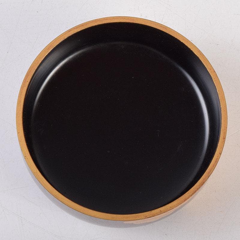 茶道具　蒔絵師　中村湖舟作　松蒔絵　棗　共箱　V　8815