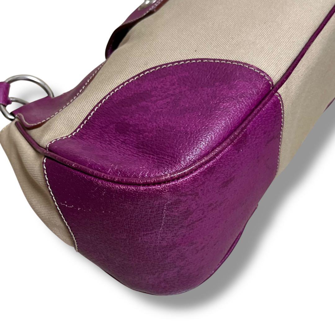 美品 PRADA プラダ ハンドバッグ 肩掛け 三角プレート