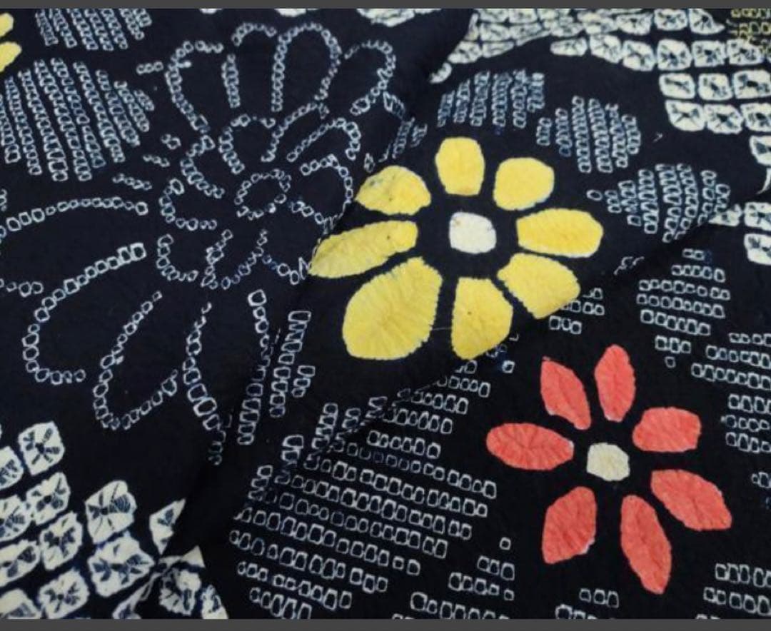 ご奉仕 高身長の方にも◆粋な大人の浴衣 ◆ 有松絞り 草花間道 素晴らしい逸品