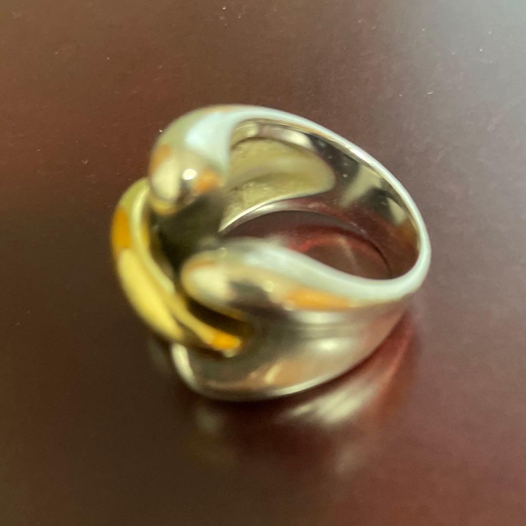 シルバーゴールドリング　ジョージジェンセン　ミナス