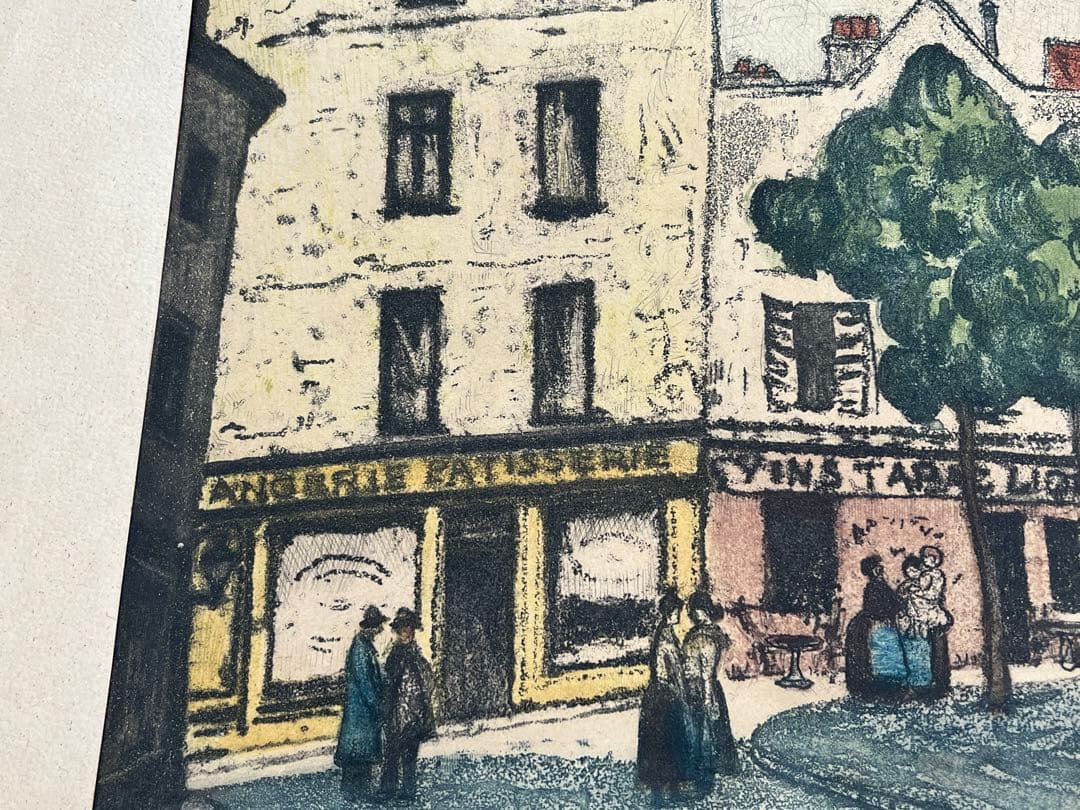 アンティーク　版画　サイン付き　No.入り