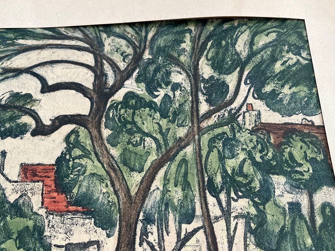 アンティーク　版画　サイン付き　No.入り