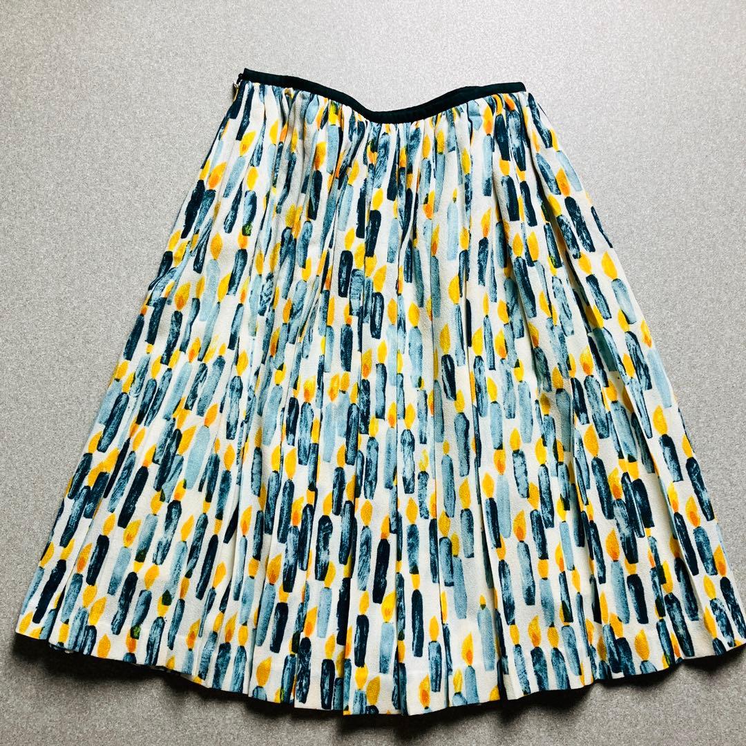 美品✨ 希少 ミナペルホネン candle ギャザー フレア スカート