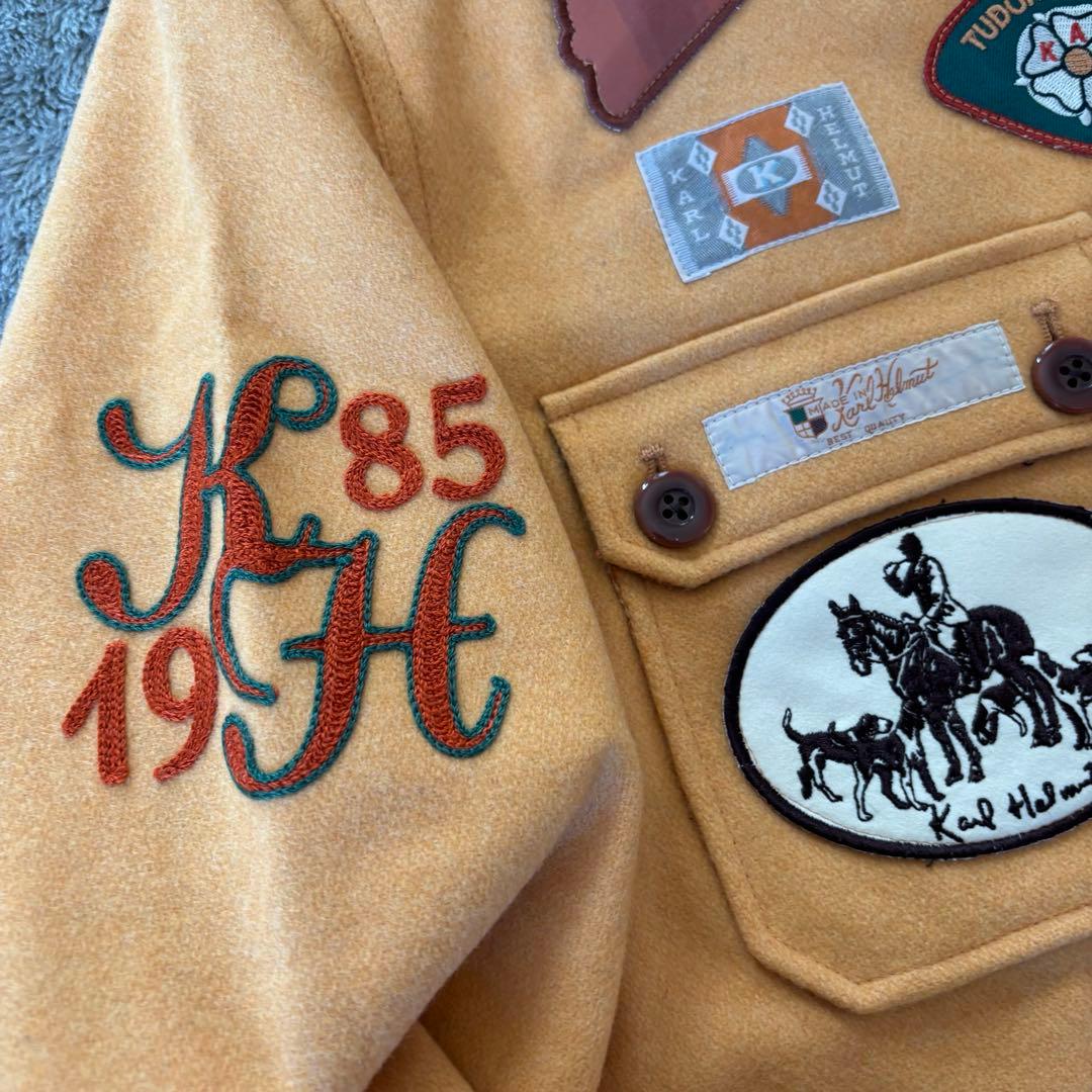 Karl Helmut カールヘルム ワッペンジャケット L マスタード