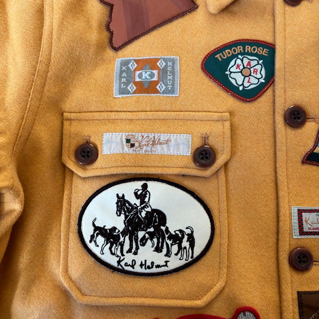 Karl Helmut カールヘルム ワッペンジャケット L マスタード