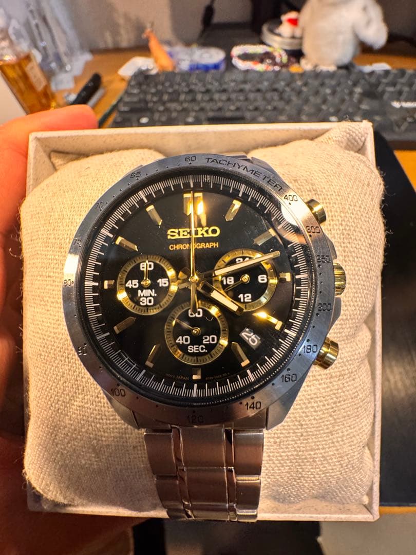 SEIKO クロノグラフ 腕時計 ブラック