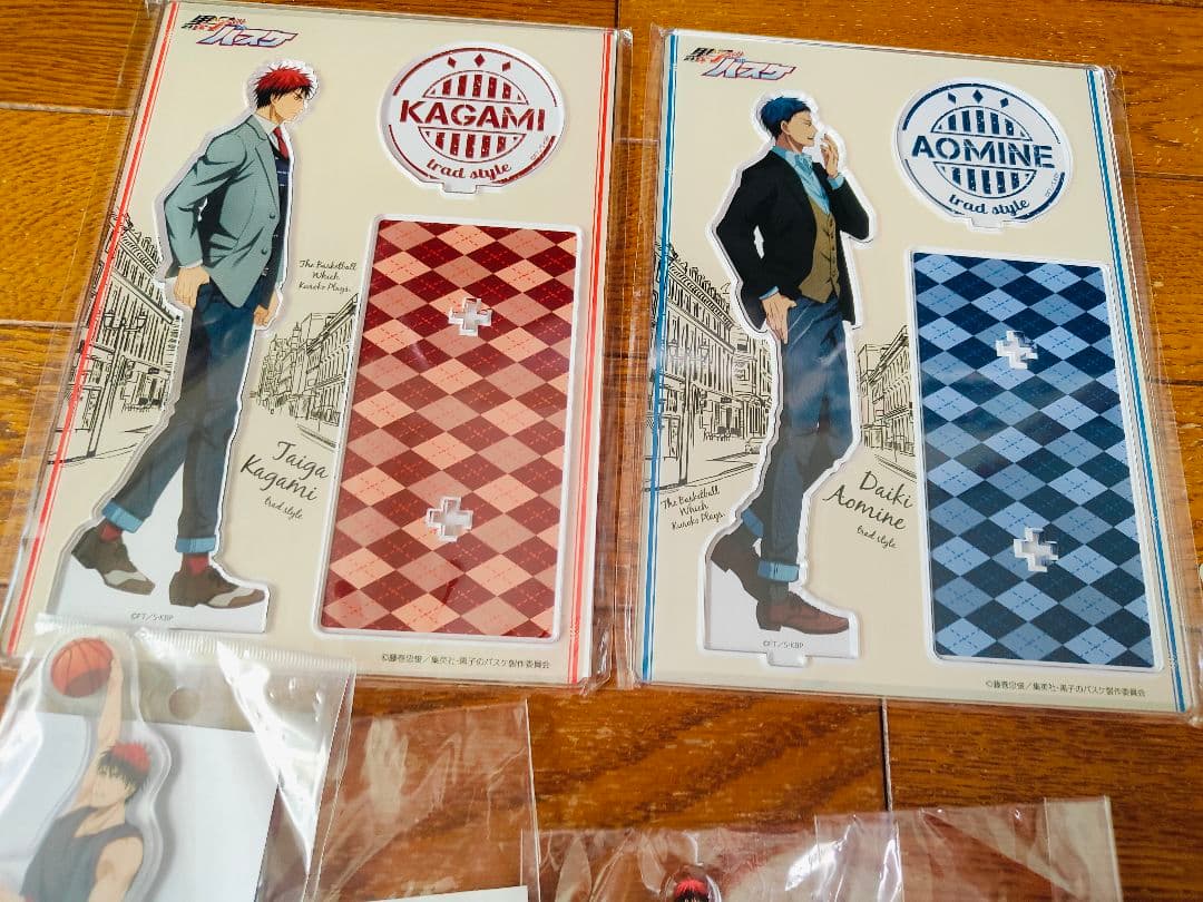 黒子のバスケ アクリルスタンド クリアカード キーホルダー 青峰大輝 火神大我