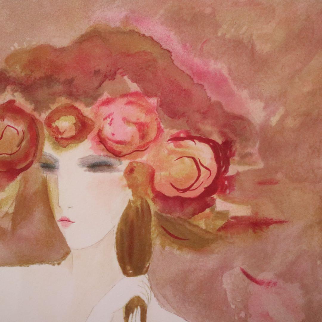 クレール アステックス バラの冠のアンヌ リトグラフ 真作