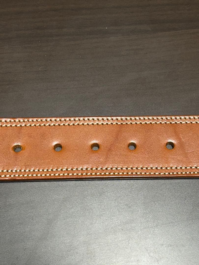 〈美品〉VOLK V-9 LEATHER BELT ブラウン
