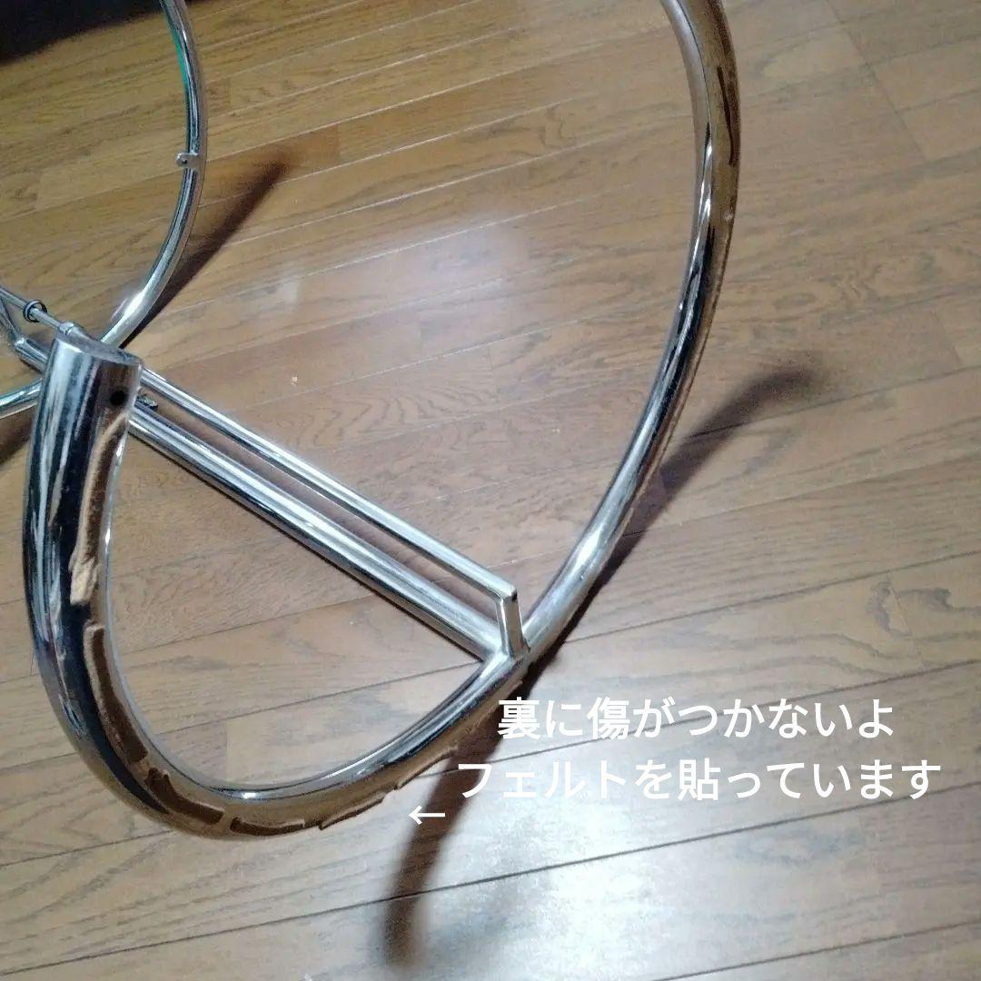 7段階高さ調節☆ガラステーブル☆デザイナーズ☆