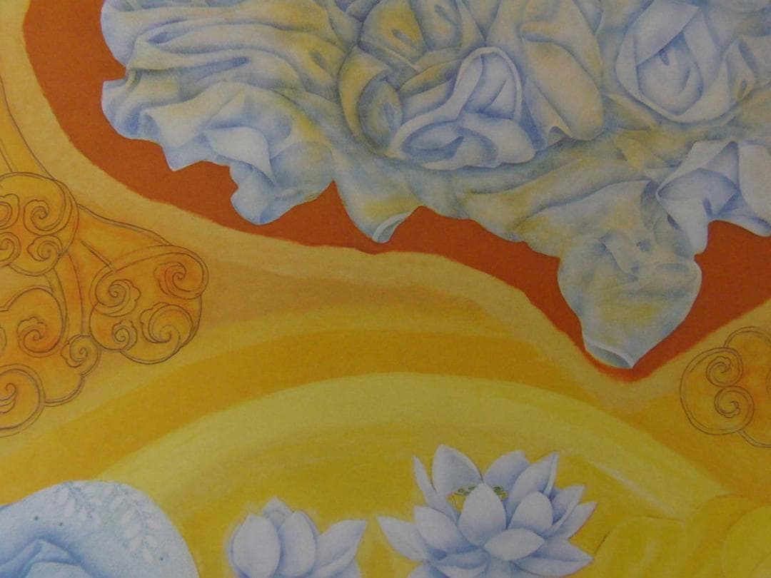 阿美代子、【蓮華蔵世界】、希少な額装用画集より、新品額装付