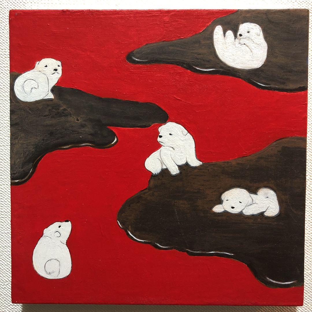 原画　S0 パネル　アクリル画　「チョコレートスライダー」