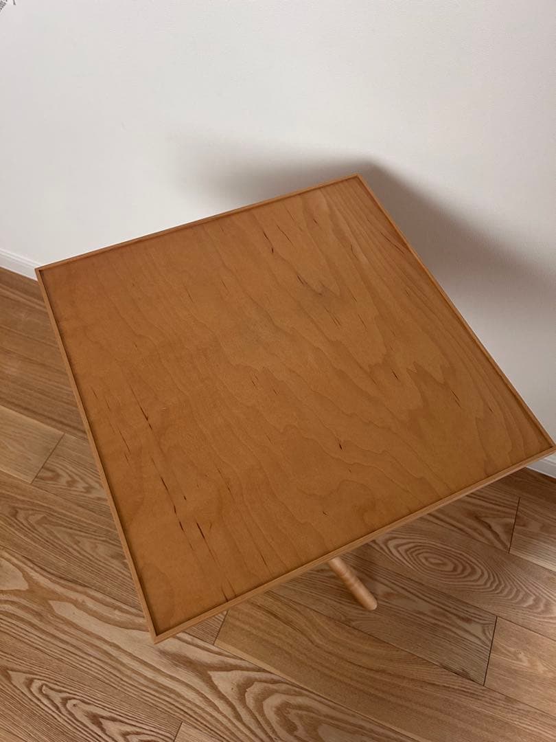 広松木工　HARVARD スタンドウィズドロワー　木製三脚サイドテーブル