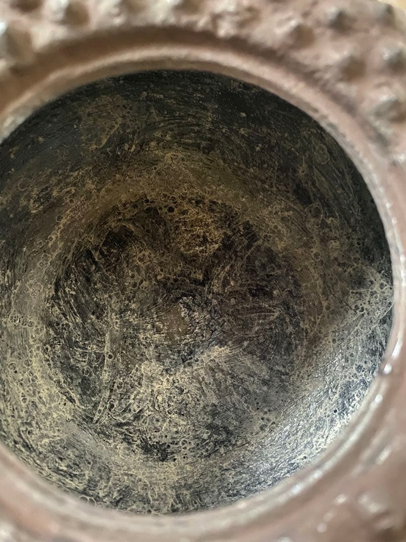 鉄瓶 鬼霰　鋳師　金森紹栄氏作　共箱入