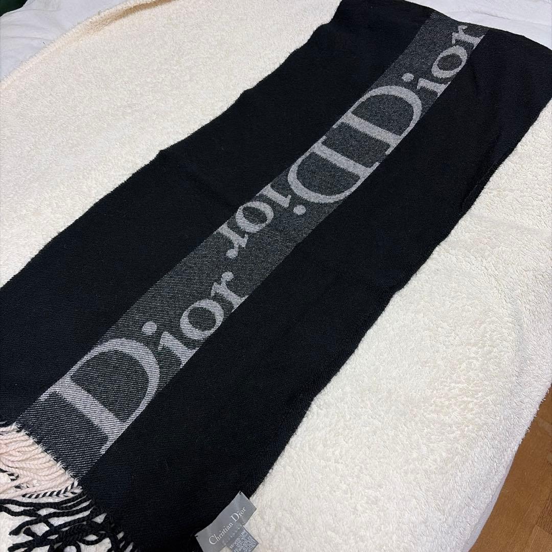 専用　Christian Dior ロゴマフラー ブラック