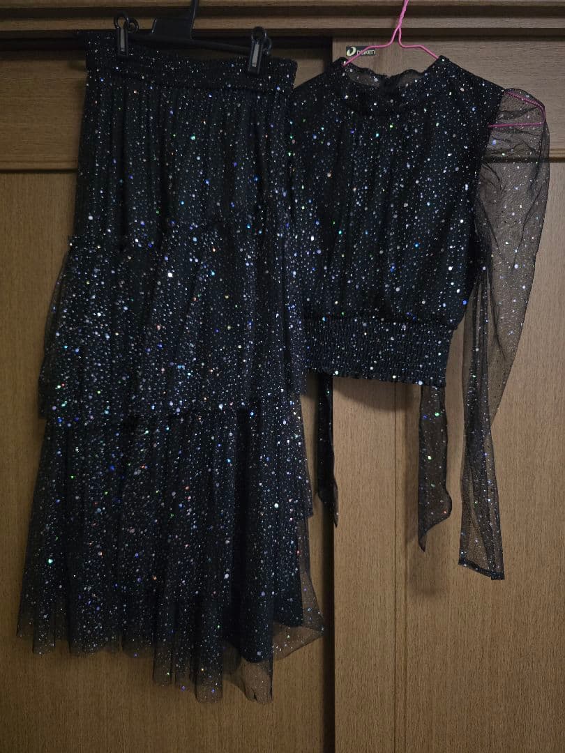 FURFUR ラメチュールドレス BLACK