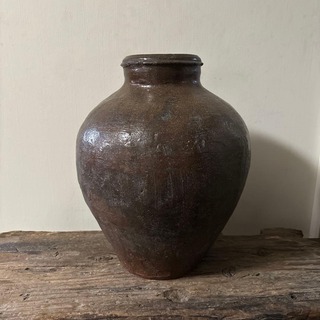 古常滑　丹波　大壺　民芸　古陶磁　アンティーク　古道具　古備前　古瀬戸　検:李朝
