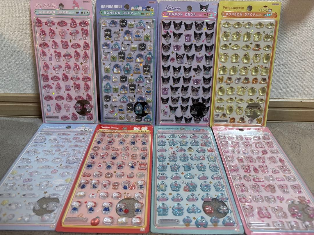 【国内正規品】ボンボンドロップシール サンリオ（全8種コンプリート）