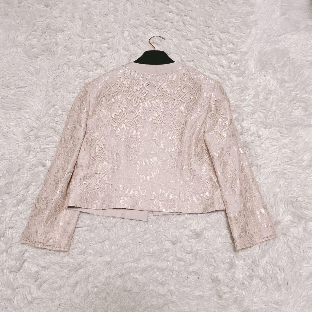 高級 東京ソワール マザーズ ドレス ロング ドレス レース ボレロ ベージュ