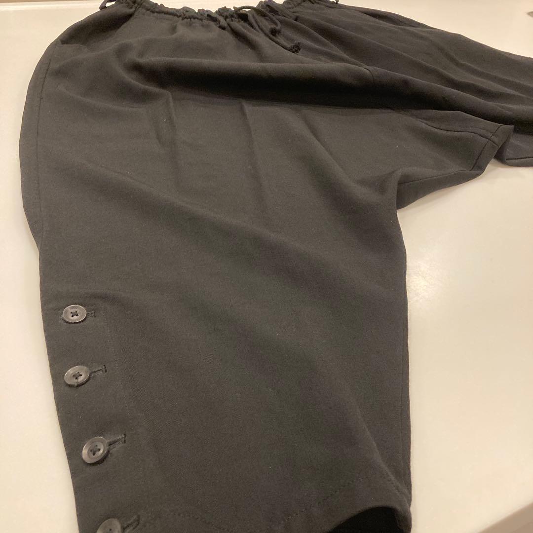 お値下げしましたヨウジヤマモト黒 サルエルパンツ ドローストリング付き