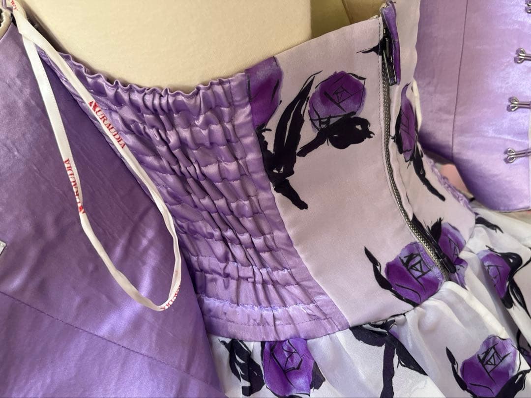 【希少】シェーナドゥーノ 神田うの カラードレス 花柄 紫 結婚式