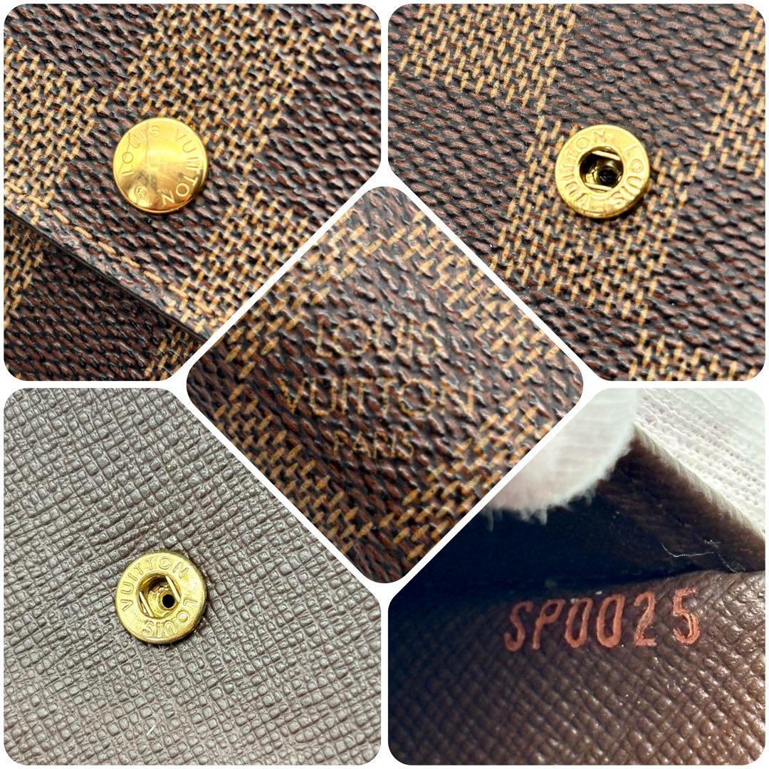 【極上美品】ルイヴィトン ダミエ ポルトトレゾール エテュイ パピエ 折り財布