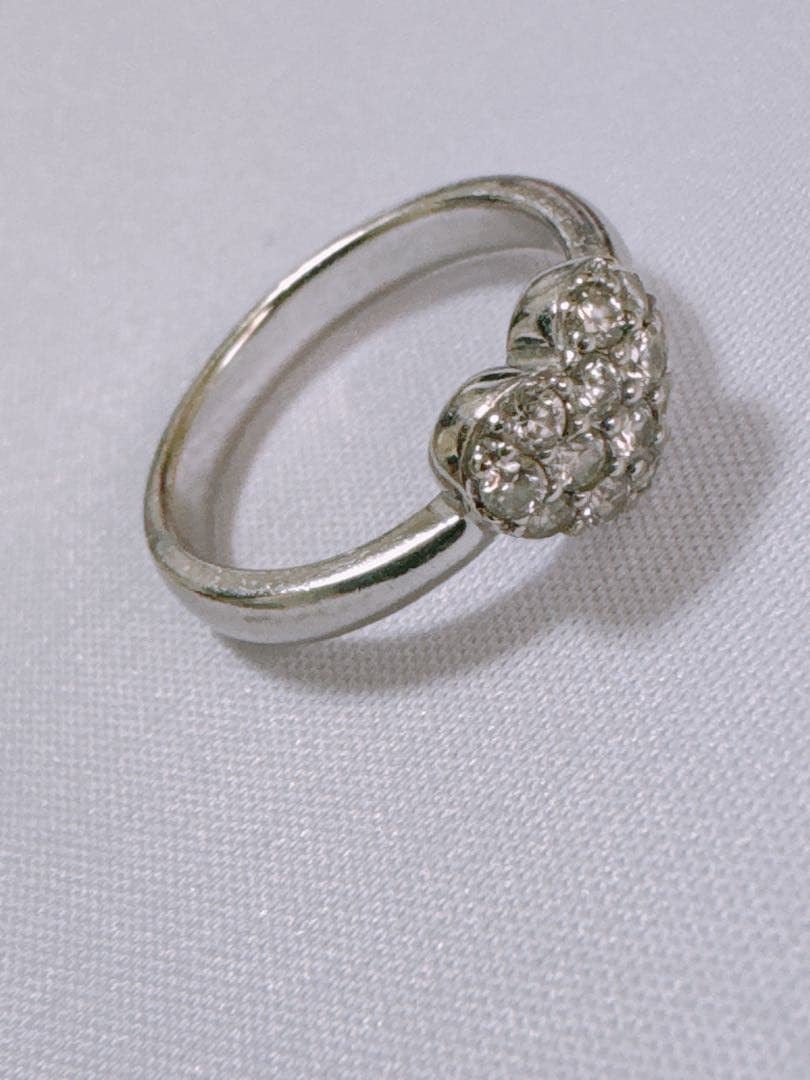 ヴァンドーム青山　ハート　シルバー　リング指輪　K10 11号