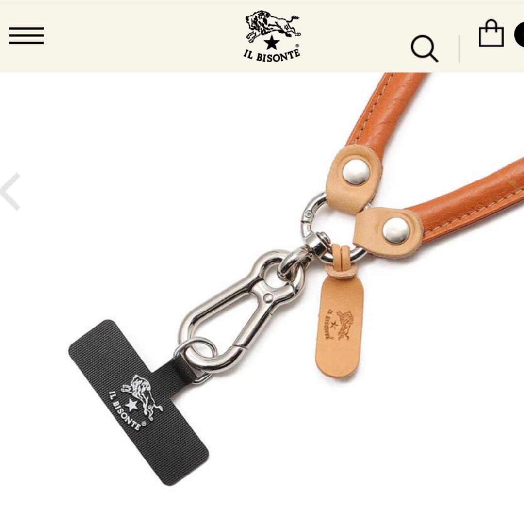 イルビゾンテ携帯ストラップ　ブラック2025年正規店購入