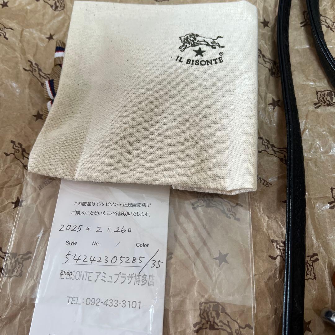 イルビゾンテ携帯ストラップ　ブラック2025年正規店購入