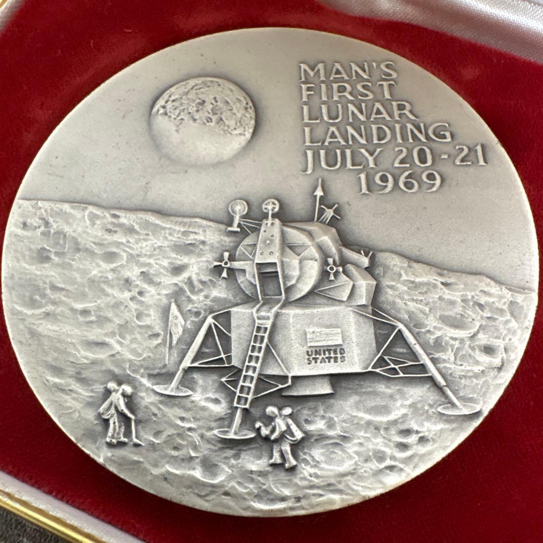 Apollo 11 約150g 純銀メダル 1969年 人類初の月面着陸