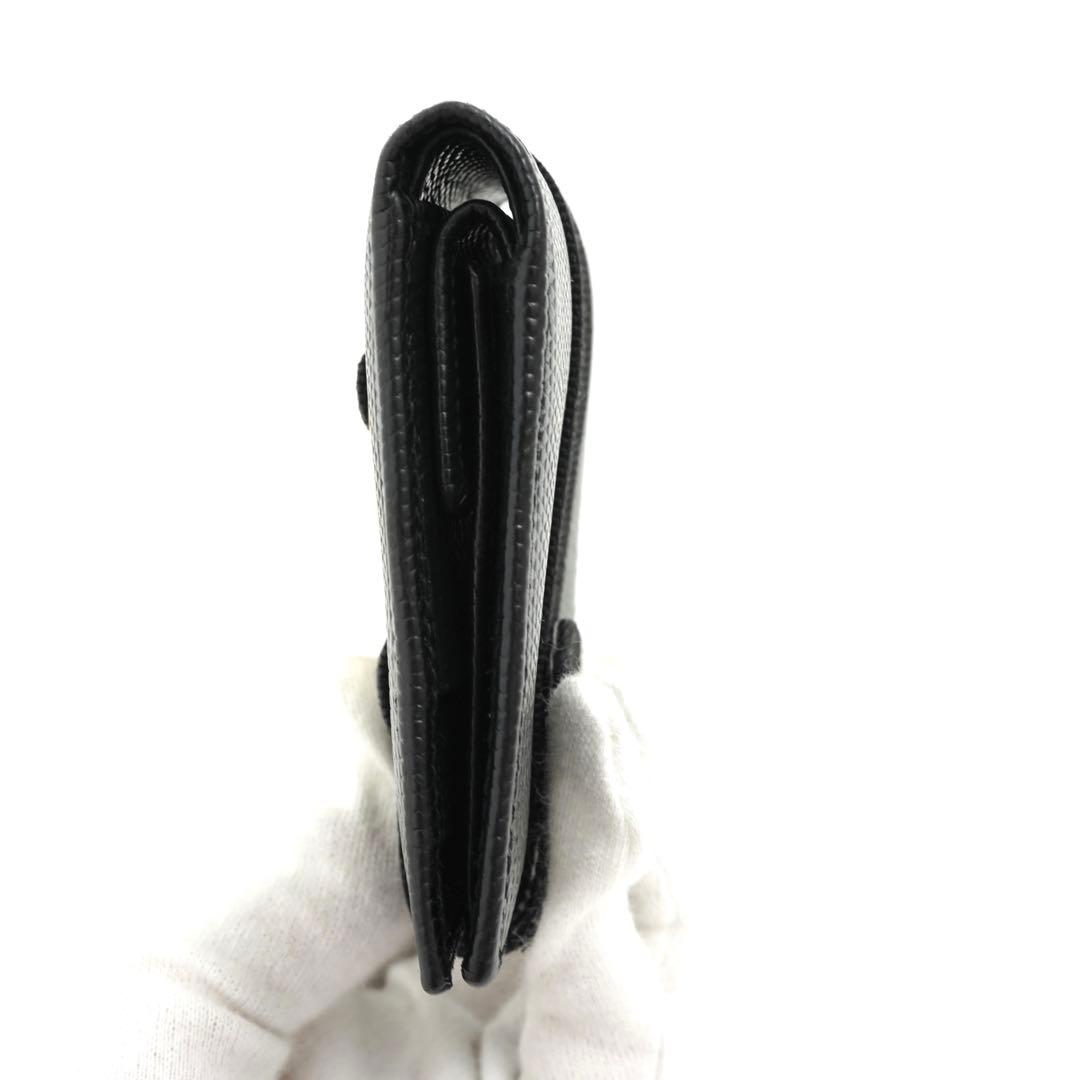 ✨未使用に近い✨　Ferragamo ミニ財布　リザード　ヴァラリボン　二つ折り