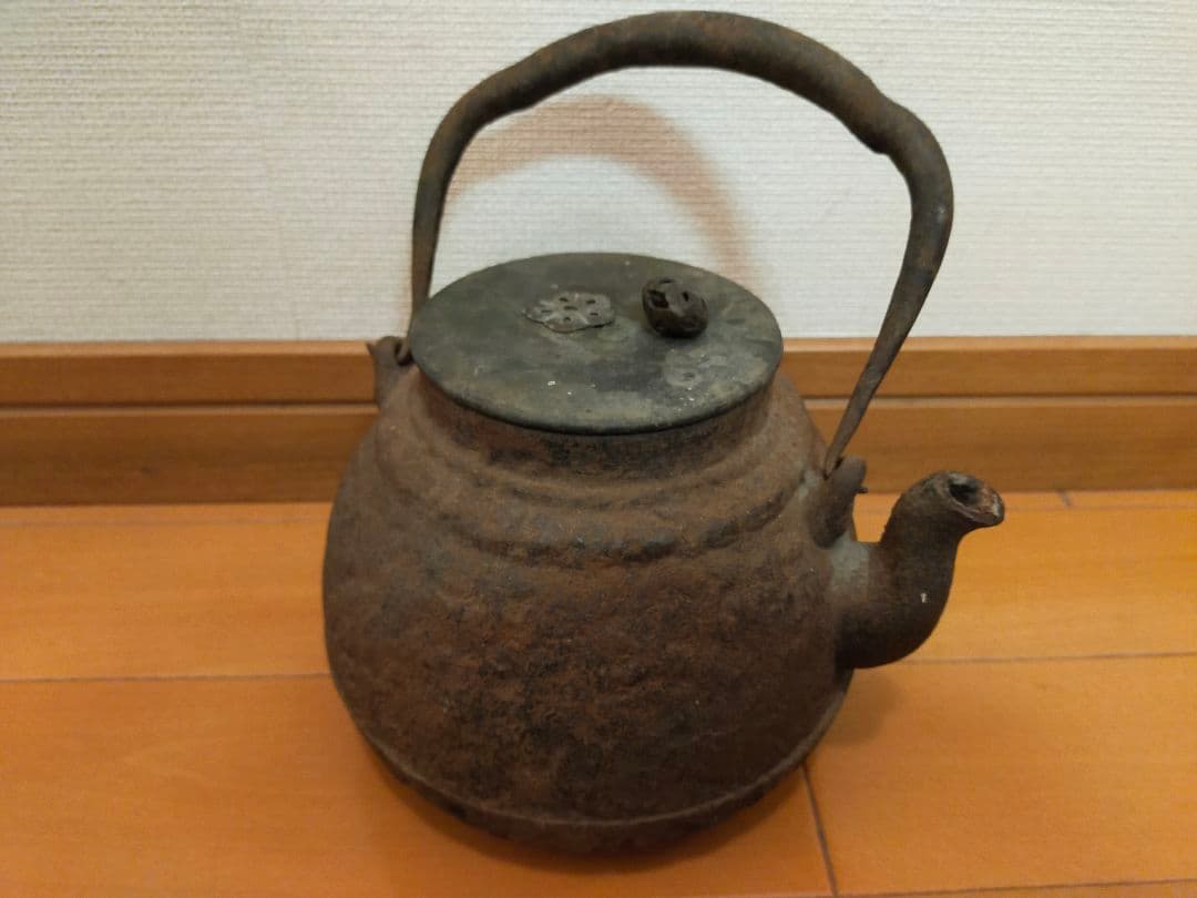 アンティーク　鉄瓶　鉄器　龍文堂
