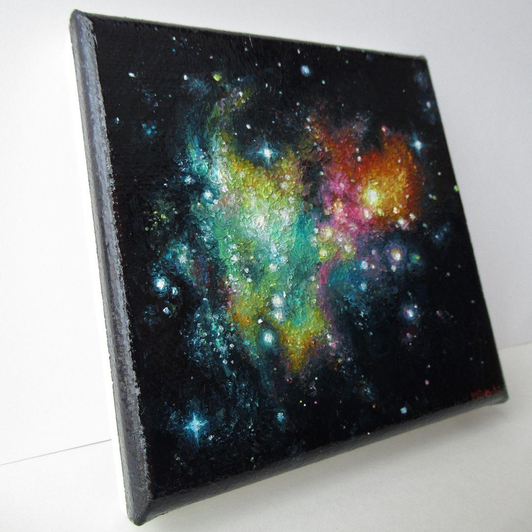 ［匿名で配送］一点もの 銀河 星 油絵 油彩 絵 絵画