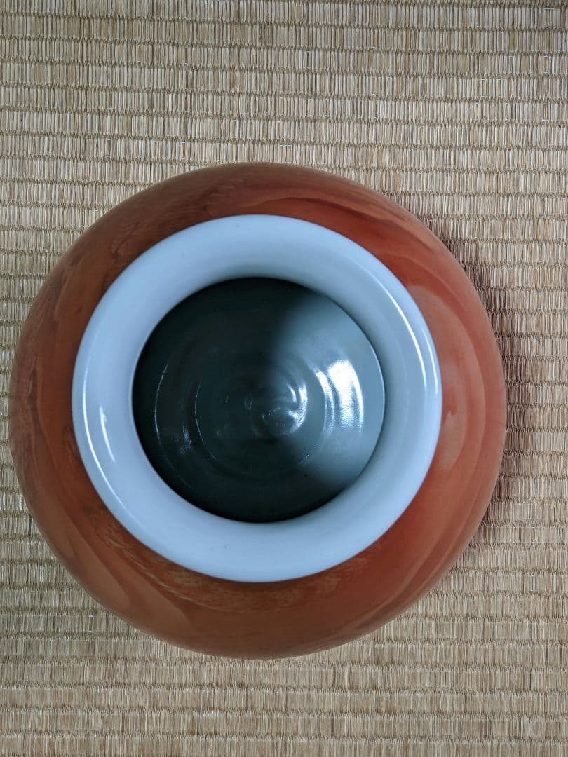 ♦ 九谷焼 雲龍文瓶 青山作 日本画家コラボ作品 淡彩画 置物飾り